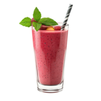 Close-up view of a refreshing raspberry smoothie drink. png