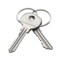 Pair of keys resting atop a small pyramid shape. png