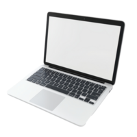 Modern portable computer with blank display. png