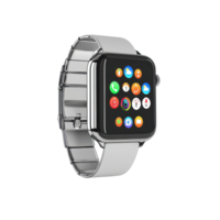 Close-up view of a modern wristwatch with a digital display. png