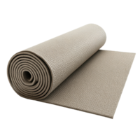 Rolled up exercise mat in light beige tone. png