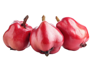 fechar-se Visão do três vibrante vermelho frutas. png