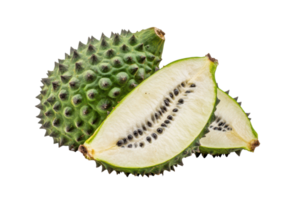 Fresh, halved, exotic fruit with a spiky exterior. png