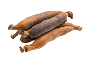 Close-up view of several dried, dark-colored, elongated food items. png