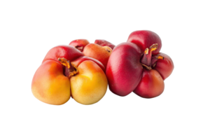 Close-up view of colorful, clustered tropical fruits. png