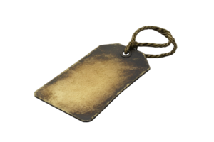 Aged, rectangular tag with a tied string. png