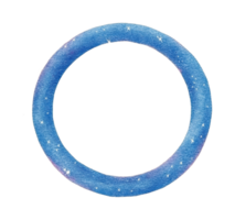 Cosmic-themed circular design with starry patterns png