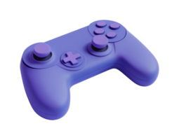 Purple game controller with joystick and buttons png