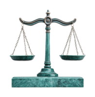 Intricately designed bronze balance scale for justice and fairness png