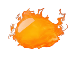 Glowing fiery sphere with dynamic flames png