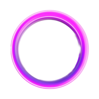 Glowing purple neon circle with soft illumination png
