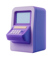 Digital atm machine with keypad and screen in modern design png