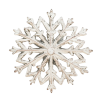 Intricate white snowflake design with symmetrical pattern png