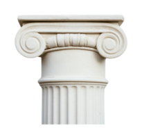Classical ionic column capital with scroll design png