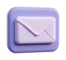 Purple email icon with envelope design on rounded square background png