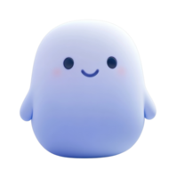 Cute smiling squishy blob toy with black eyes on white background png