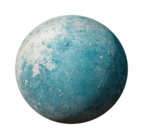 Textured blue marble sphere with rough surface in space png