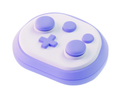 Purple and white game controller with circular and cross buttons png