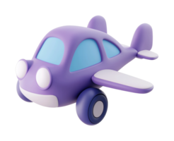 Colorful toy airplane design with rounded features and cartoon style png
