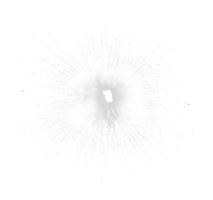 Exploding abstract element with radiating light and particles png