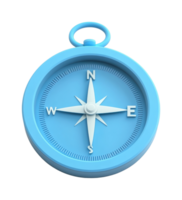 Blue 3d compass with directional markings for navigation and orientation png