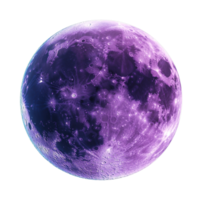 Vibrant purple lunar surface with detailed craters and texture png