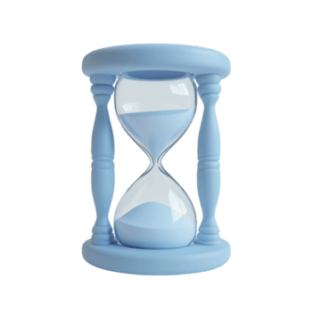 classico blu clessidra con fluente sabbia png