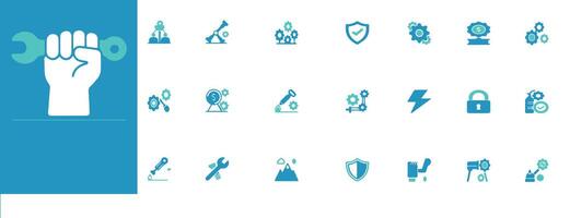 Reliability Durability Icons editable tech, engineering, manufacturing symbols for UI, infographics. Clean minimalist, scalable, high quality vector