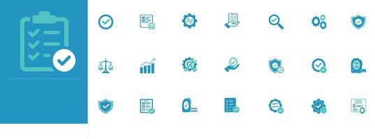 Premium editable standards compliance icons for quality control, industry regulations, and certifications. Clean, scalable, versatile vector