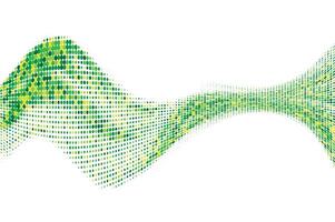 Abstract colorful dotted flowing wave background vector
