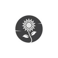 Sunflower logo icon element., vector