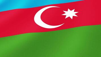 Azerbaijan National Flag Waving in Wind, Close View, Isolated Background video
