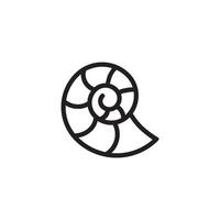 Simple fossil icon. Ammonite. . vector