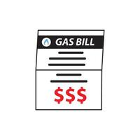 High Gas Utility bill icon. Clipart image isolated on white background vector