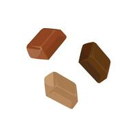 Chocolate bar. Chocolate bar on white background. vector