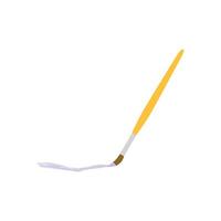 Paintbrush and paint trace. Flat illustration on white background vector