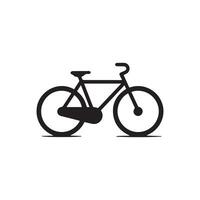 Minimalist Black Bicycle Icon Isolated on White Background vector