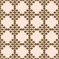 Seamless pattern with brown metaballs on a beige background. Modern contemporary geometric shapes and elements vector