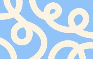 Abstract horizontal background with dynamic linear waves. Trendy illustration in style retro 60s, 70s. Blue and beige colors vector