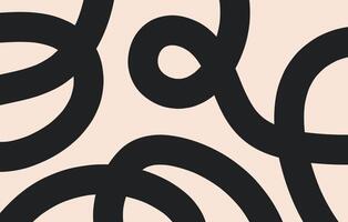 Abstract horizontal background with dynamic linear waves. Trendy illustration in style retro 60s,70s. Black and beige colors vector