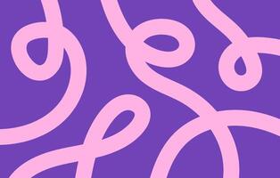 Abstract horizontal background with dynamic linear waves. Trendy illustration in style retro 60s, 70s. Pink and purple colors vector
