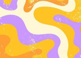 Retro Groovy Psychedelic Swirls Design vector