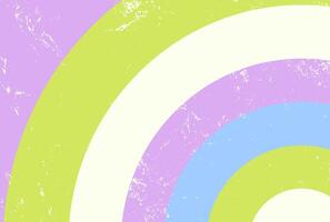 Background with Retro Rainbow Arcs with Textured Effect vector