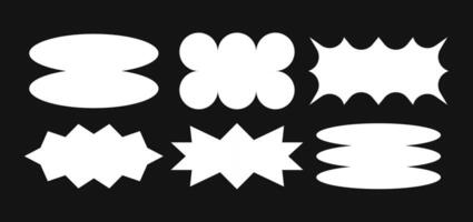 Frames, figures, forms in the style of brutalism, retro, y2k vector