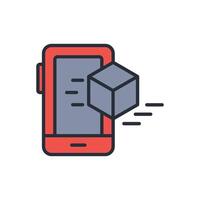 delivery app icon colours life style vector