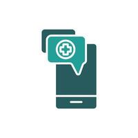 mobile healthcare icon linear style sign for use web design,logo.Symbol illustration. vector