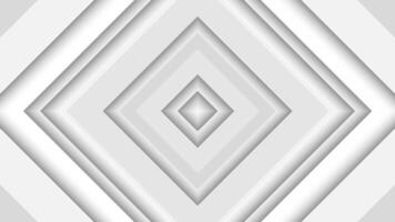 Minimalist grayscale geometric pattern background with layered cutout diamond shapes. This clean elegant animation is full HD and a loop. video