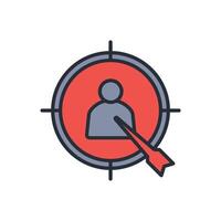 audience targeting icon colours life style vector