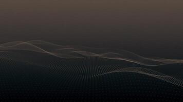 A rippling fractal wave flowing towards the camera on an earthy brown color gradient background. Digital desert terrain concept. Full HD and looping animation. video
