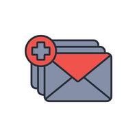 mail icon colours life style vector